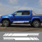 LIOUFTT 2 STÜCKE Autotür Seitenschweller Streifen Vinyl Aufkleber, passend für VW Amarok Pickup Auto Grafik Dekor Aufkleber Autozubehör