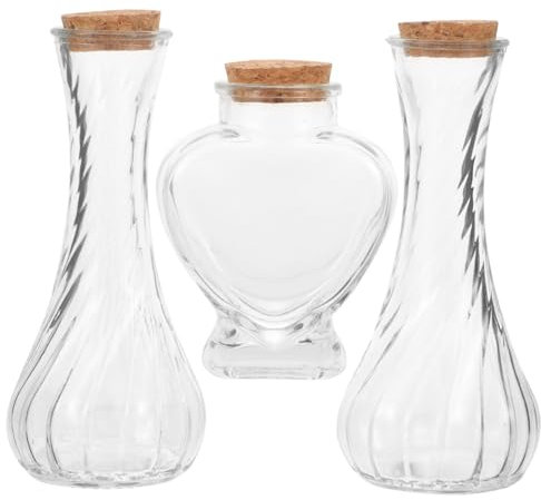 ULDIGI Einzigartige Sandzeremonie-Sets aus Glas Sandgläser für Hochzeiten 3-teilig dekorative Flaschen für besondere Anlässe
