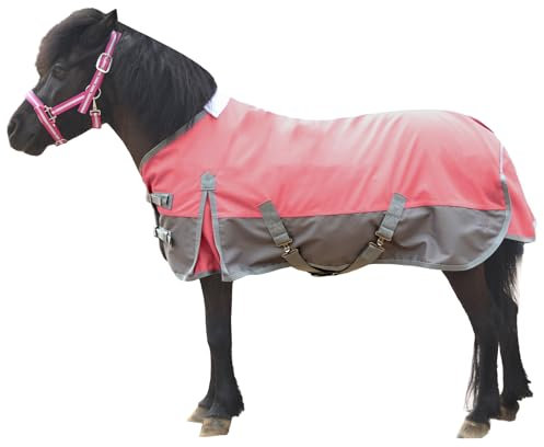 Gallopoff 1200D Pony/Shetty - Manta para caballo sin relleno (0 g), ligera, impermeable, transpirable y resistente a desgarros para potros, mini caballos, caballos enanos, caballos pequeños y ponis