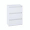 YUMEBLY Kommode 3 Schubladen weiß | 51,5x70,8x33,5 cm | Schrank für Kleidung, Dokumente, kleine Gegenstände | Ideal für Schlafzimmer, Wohnzimmer, Kinderzimmer und Büro