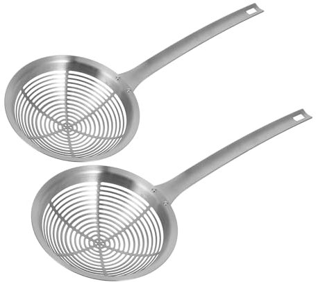 Colador De Acero Inoxidable Colador De Araña Skimmer De Acero Inoxidable Cuchara Coladora De Acero Inoxidable Cuchara Para Pasta Espumadera De Fideos Silver Acero Inoxidable 201 TOPBATHY