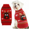 Hundepullover Weihnachten Haustier Katze Hunde Pullover Gestrickter Hundepulli Weihnachten Hund Weihnachtsoutfit Hunde Pullover Kostüme Weihnachten für kleine mittelgroße Hunde Großer Hund Rot L