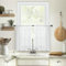 Bishilin Vorhänge Kurz Halbtransparent 2er Set, Bistrogardine Scheibengardine 63 cm Hoch Leinenoptik Einfarbig Modern Weiß Küchengardinen Fenster 63.5x63CM