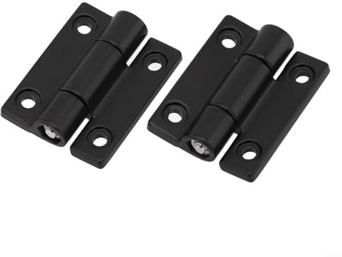Lot de 2 charnières de porte en alliage de zinc, conçues pour un ajustement facile dans les meubles et les environnements industriels, charnières de porte en bois (noir)