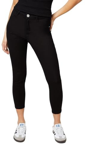 Dorothy Perkins Petite Skinny Ankle Grazer Jeans, 6, Black