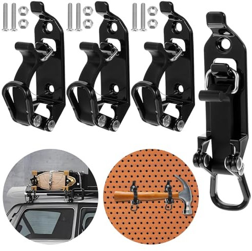 HOFURME - 4 piece roof rack rack, shovel holder for pickup, pickup, axe shovel holder, truck shovel holder and quick mount clamps for 0.65 cuffs
