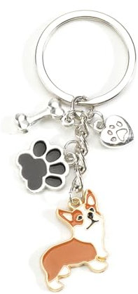 Gallkeat Schlüsselanhänger Hunde Schlüsselanhänger Tier Schlüsselanhänger Autoschlüsselanhänger mit Gravur Metall Schmetterling Hunde Rucksack Anhänger für Hundeliebhaber