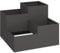 vidaXL vasi da Giardino 80x80x60 cm Acciaio Nero