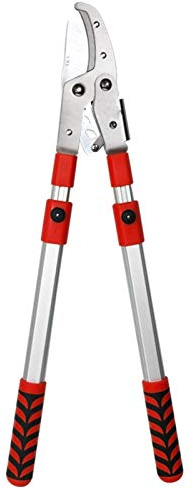 Handgeführte ausziehbare Gartenschere, Teleskop-Ratschen-Astschere, Obstbaum-Beschneiden, Stahl SK5-Trimmwerkzeuge, müheloses Schneiden Dicker Äste