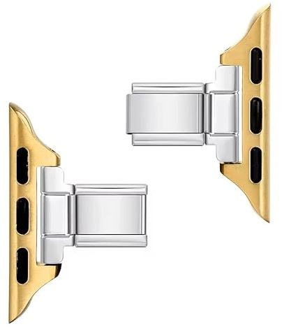 Adattatore per cinturino da 9 mm in acciaio inox italiano, per Nomination 38 mm, 40 mm, 41 mm, 42 mm, 44 mm, 45 mm, 46 mm, per Apple Watch iWatch 1-11 SE Ultra, 9mm, Metallo, Nessuna pietra preziosa