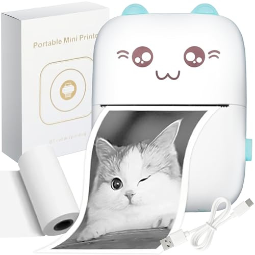 KRUMAD Mini Drucker, Mini Printer, Thermodrucke, Sofortbildkamera Kinder