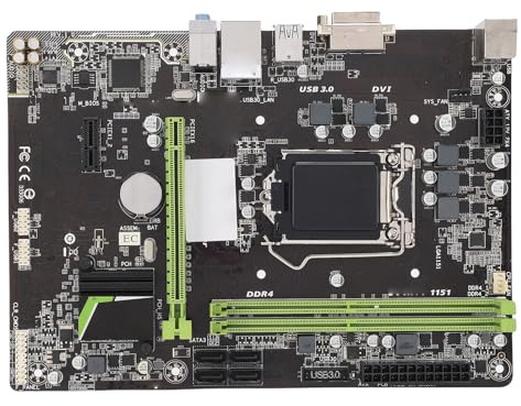 ciciglow Placa Base LGA 1151, Placa Base para Computadora de Escritorio para LGA 1151 M-ATX de 2 Canales, Placa Base para Juegos Compatible con DDR4 2133 MHz 32 GB para Juegos de