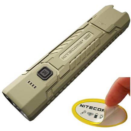 Nitecore EDC07 - 1500 Lumens Flat EDC Flashlight, USB-C Rechargeable, Triple Color Temperature, Lightweight 70.0 g, IP67 Waterproof, Daily Carry Light (Bronze)