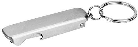 Stainless Steel Key Ring Nail Clippers 2 in 1 Mini Tool with Bottle Opener for Travel Camping Outdoor Keychain Accessories Silver 6cm 23g