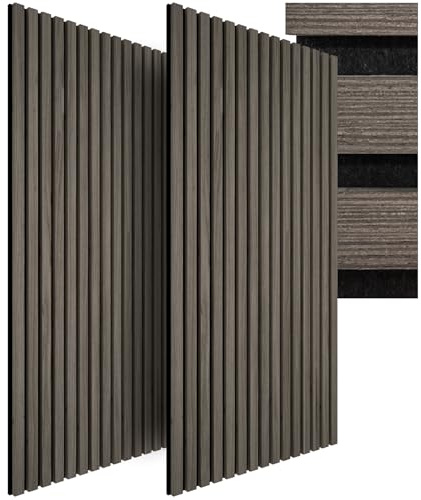 tectake® Akustikpaneele 2er Set mit Echtholzfurnier, effektiver Schallschutz, MDF, Schallabsorber, Akustikplatten, Schallschutzplatten, Schalldämmung, Akustikdämmung, Geräuschdämmung, Raumakustik