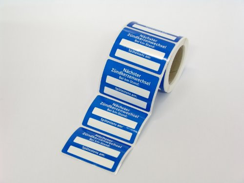 Kundendienst Aufkleber Serviceaufkleber Inspektionsaufkleber (5 Stück, Nächster Zündkerzenwechsel)