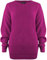 SA Fashions® Oversized New Ladies Womens Chunky Baggy Jumper Knitted Sweater Thick Top S-XL 8-18 (LXL (16-18), Fuchsia)
