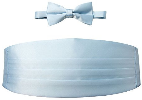 Spring Notion Herren Kummerbund und Fliege Set, Himmelblau, Regulär