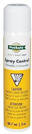 PetSafe - Recharge Spray Anti-Aboiement, 300-400 Jets, Formule Ecologique, Compatible avec Collier Et Système De Dressage À Jet (Ancienne Version) - Citronnelle