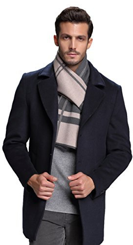 RIONA Herren Winter-Kaschmir-Gefühl Australian Wool Weicher Warmer Strickschal einheitsgröße 8167_beige