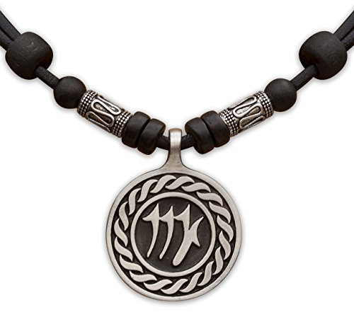 HANA LIMA 1 von 12 Sternzeichen Tierkreiszeichen an Verstellbarer Lederkette mit Edelstahlperlen Horoskop Horoscope Halskette Surferkette F - Jungfrau (Virgo) - 24. August - 23. September
