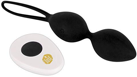 LUST Love-Balls - vibrierendes Liebeskugel-Duo für Frauen, diskretes Tragegefühl, effektives Beckenbodentraining, ideal für Profis, schwarz