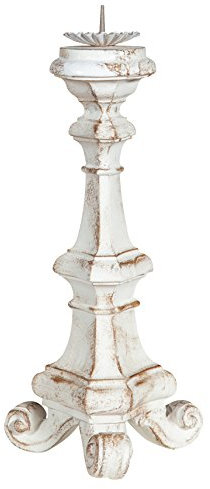 Biscottini Bougeoir Bois 38x19x19 cm | Chandelier Bois Decorative | Bougies Chandelier