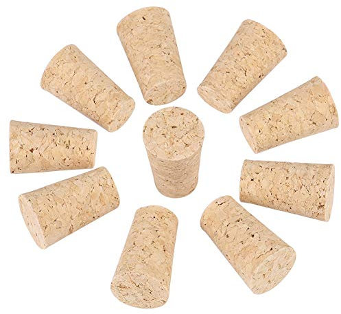 2Types 10PCS Naturkorken , Kunsthandwerk Tapered Korken aus Holz Wein / Bier Flaschenverschluss(Bouteille de bière 20*15*35mm)