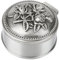 Hilitand Schmuckschatulle Vintage Blume geschnitzt Runde Design Antik Frauen Trinket Zink-Legierung Schmuck Fall für Ring Storage,Andere Sammlerstücke