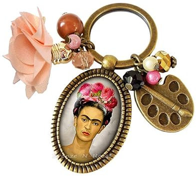 Porte-clés artiste peintre méxicaine cadeau viva la vida peinture mexique