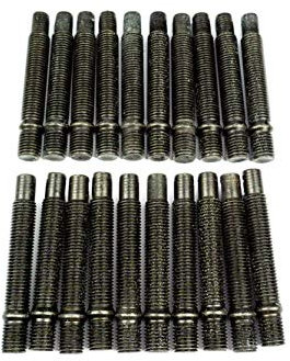 WEMAR Autozubehör GmbH 20 x Doppelgewindebolzen M12x1,5 82mm | Stehbolzen für Lug Nuts | schwarz |