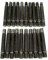 WEMAR Autozubehör GmbH 20 x Doppelgewindebolzen M12x1,5 82mm | Stehbolzen für Lug Nuts | schwarz |