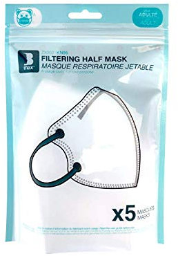 Staroon, 5-Pack, KN95/FFP2 5-Layer Respirator Protective Face Mask, CE certified