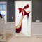 A.Monamour Türtapete Selbstklebend Türfolie Türposter 3D Rotes High Heels Schuh Mode Kunst Thema Vinyl Folie Türdeko Tapete Wandbild Türaufkleber Türtattoo 90 x 200 cm