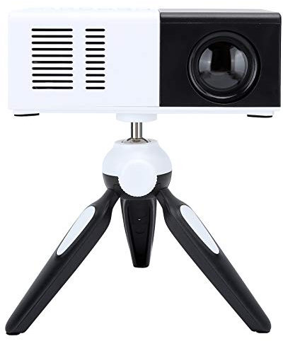 Byged Mini proyector, LED Full HD 1080P 1800Lux - Proyector portátil con trípode Compatible con Tarjeta AVAOAMI/USB/TF Proyector de Cine en casa para Smartphone, PC, TV, Xbox, etc.