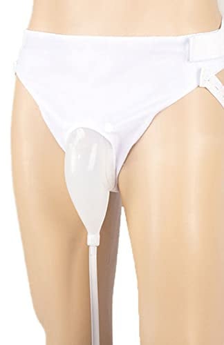 BMDHA Catetere Esterno Uomo Gel di Silice, Catetere Vescicale Uomo Prevenire Le Perdite Laterali, Sacche Catetere Morbido Traspirante Sacche Urina da Letto Valvola A Croce per Paziente