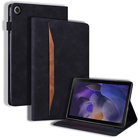 Auslbin Samsung Galaxy Tab A8 Hülle 10.5 Zoll (2021/2022) PU-Leder mit der Stand Funktion Tablet Case mit Auto Schlaf/Aufwach Schutzhülle für Samsung Galaxy Tab A8 Hülle SM-X200/X205/X207(Schwarz)