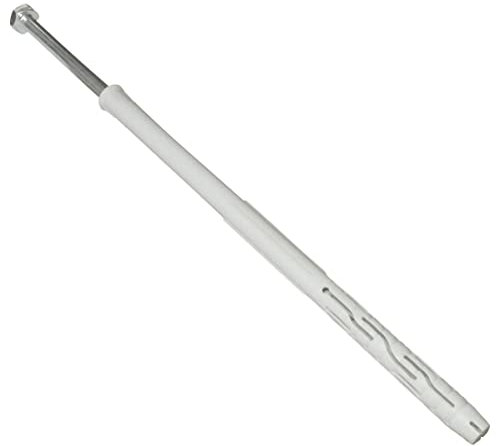 AERZETIX - C57436 - Set di 10 tasselli in plastica a testa fresata con alette Ø10x200mm + 10 viti tirafondi Ø7x200mm con impronta 6 lati in acciaio - colore argento