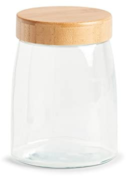 Zeller 19561 Vorratsglas mit Bambus Deckel, 1300ml
