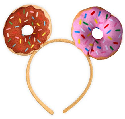 MIMIKRY Haarreif mit 2 Donuts Gebäck Krapfen Candy Girl Süßigkeiten Kopfschmuck Kostüm-Zubehör