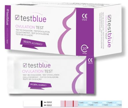 Ultrasensitiver Ovulationstest 20er Pack | Ovulations- und Fruchtbarkeits-Screening-Tests für Ihre fruchtbarsten Tage. Schneller und einfach anzuwendender Ovulationstest mit genauen