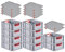 PROREGAL SuperSparSet 10x Eurobox NextGen Color mit Auflagedeckel & Schiebeschnappverschlüsse, HxBxT 17x30x40cm, 16L, Griffe rot offen, Glatter Boden, Eurobehälter Transportbox Transportbehälter