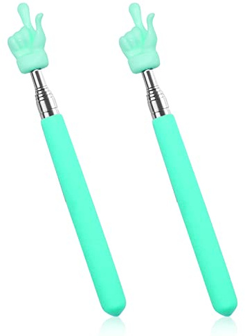 Puntero telescópico para Profesor 2 pc puntatore telescopico per insegnanti per classe, bastone estensibile per puntatore a Mano, Mini puntatore retrattile per insegnante(Verde)