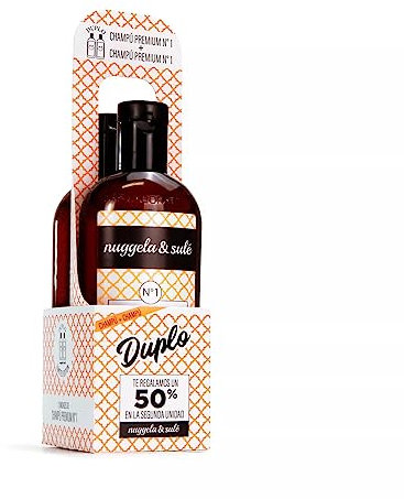 Nuggela & Sulé DUPLO Pack – Premium Shampoo Nr. 1 Limited Edition 2023-50% Rabatt auf die zweite Einheit, stärkt und stimuliert das Haarwachstum, 2 x 250 ml