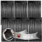 ENAIAH 6 Stück Lametta Vorhänge Schwarz, Metallische Glitzervorhang Glitzer Tinsel Curtain Glitzer Vorhang Party Deko Folienfransen Vorhang, Für Geburtstage Halloween Festivals Party Bühnendekor