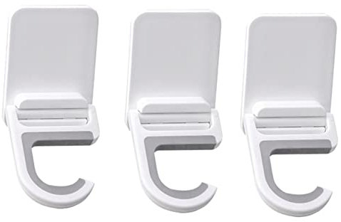 OSALADI 3 Piezas Gancho De Trapeador De Pared Soporte De Escoba De Pared Fregona Plegable Rejilla para Trapeador Gancho para Colgar Trapeador Clip De Pared Pliegue Abdominales
