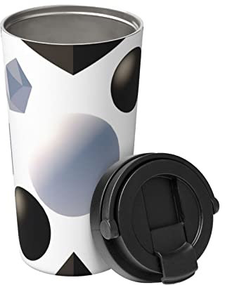 Taza De Café Portátil Patrón De Forma 3D Acero Inox Vaso Termico De Acero Inoxidable Taza Termo Café Personalizada Taza De Viaje, Para Agua Y Té, Oficina, 17 Onzas