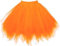 Girstunm Damen Tutu Tüllrock 50er Vintage Tüllrock Petticoat Mehrfarbig Bubble Tanzkleid Rock Unterrock Tütü Kurz Ballett Orange Medium