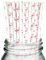 Berto Paper Straws 25pcs, Biodegradable Recyclable Drinking Straws for Wedding | Birthday Party Straws for Cocktail, Holiday, Coffee, Soda, Baby Shower Suppliers. (White with Pink Flamingo)