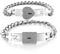 2Pcs Silver Tone Stainless Steel Lover Heart Love Lock Bracelet with Lock for Key Bangles Kit Couple Jewelry Sets Gift Magnetic Distance Bracelet